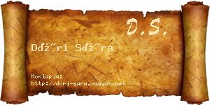 Dóri Sára névjegykártya